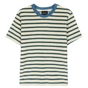 Howlin Men's NWOT Terry Short Sleeve Tee Ecru Stripe Size M